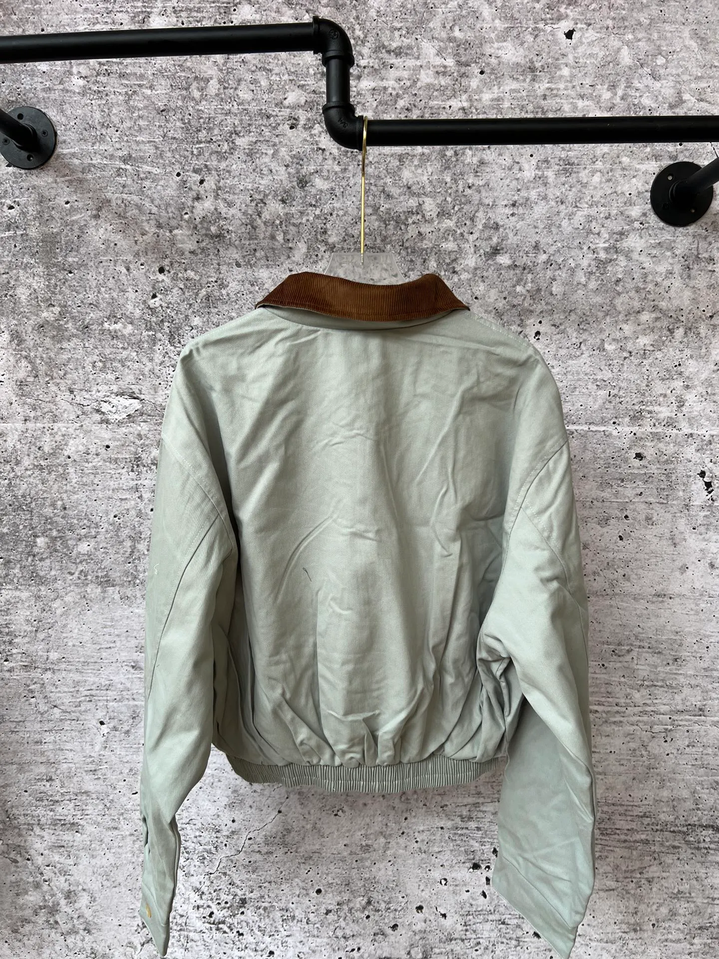 P310 Ralph Lauren women's autumn short wide jacket, short wide version with loose bust, elongated upper body effect, lining with plaid fabric, corduroy contrast collar added to the collar to make it more personalized, imported embroidered pony logo, fine workmanship and customized hardware accessories